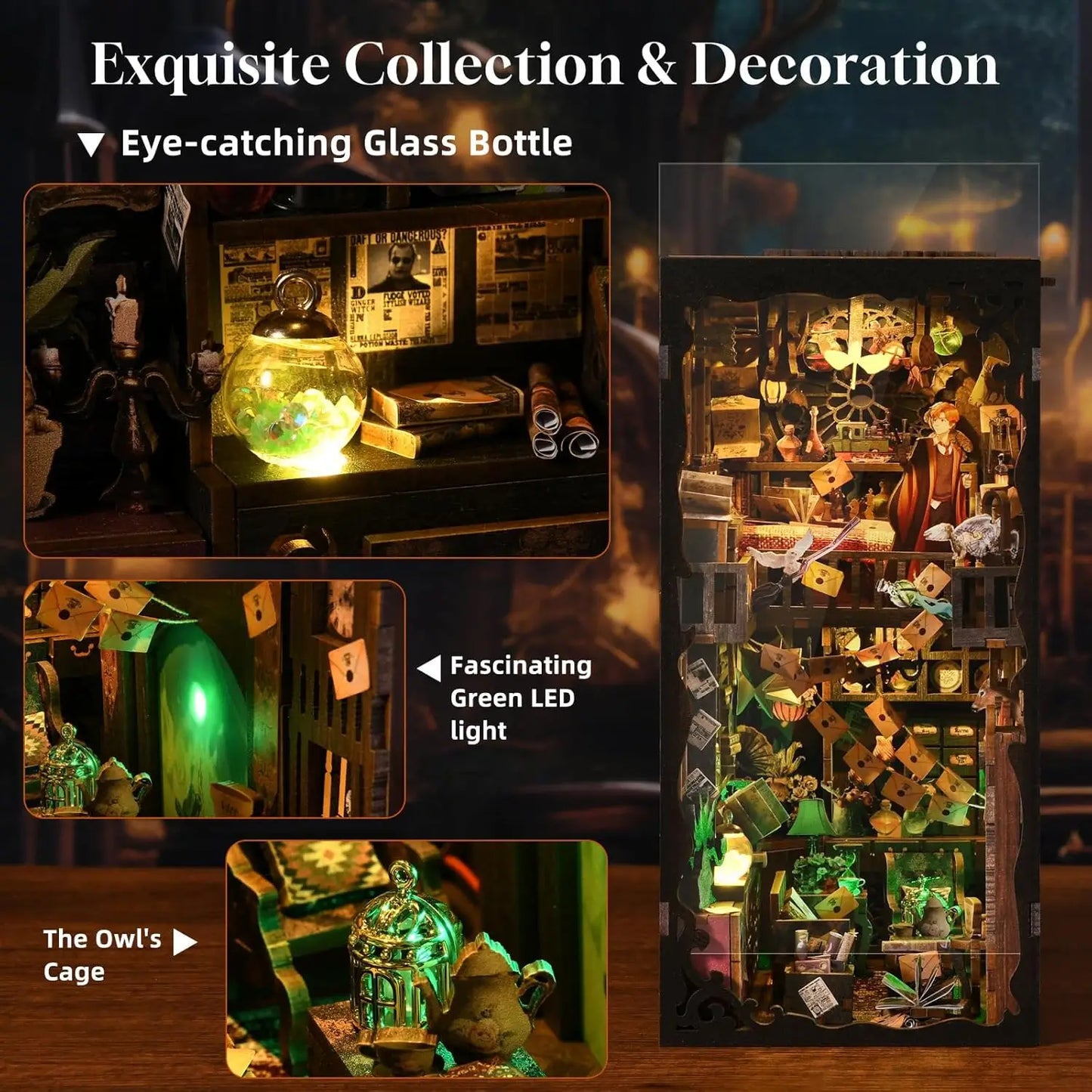 🏠 Book Nook “The House of Magic” – DIY Diorama of Magic School with LED Lights